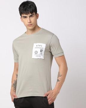 Crew-Neck T-Shirt with Applique