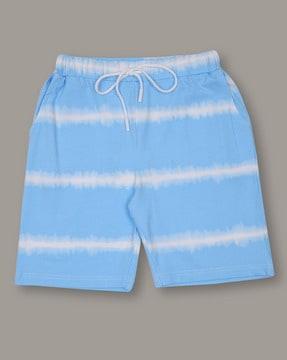 Tie & Dye Flat-Front Shorts