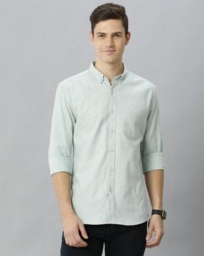 Full-Sleeves Shirt with Button-Down Collar