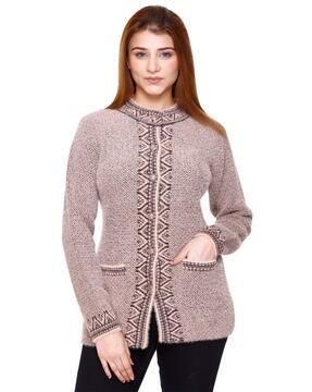 Knitted Cardigan with Button Closure