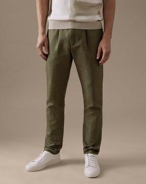 tapered-fit-pleated-trousers