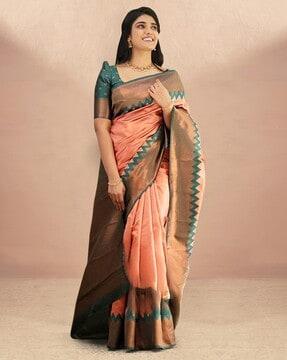 woven-kanjeevaram-soft-silk-saree-with-zari-accent