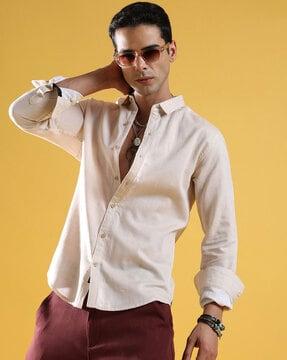 full-sleeves-shirt-with-spread-collar
