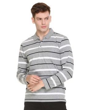 Striped Regular-Fit Polo T-Shirt