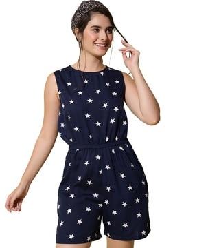 stars-print-playsuit-with-insert-pockets