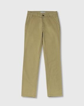 Straight Fit Single-Pleat Trousers