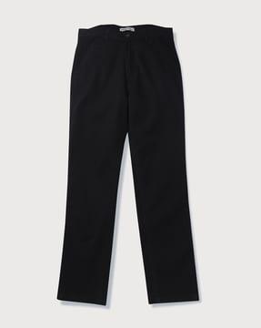 Straight Fit Trousers with Insert Pockets