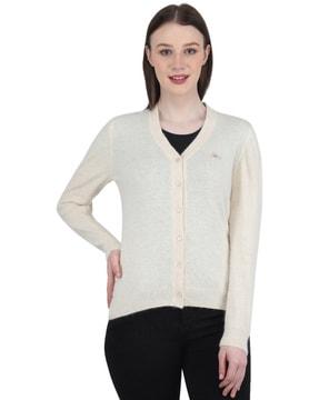 V-Neck Cardigan with Button-Front