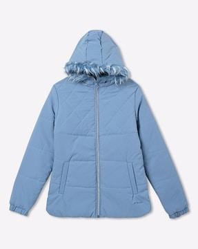Zip-Front Hooded Jacket