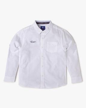 Shirt with Brand Embroidery