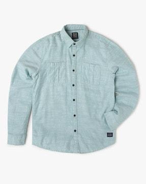 Cotton Shirt with Patch Pockets