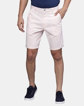 Flat-Front Shorts with Insert Pockets