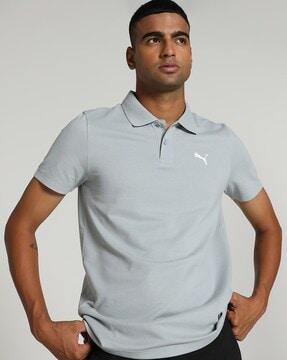 Slim Fit Polo T-Shirt with Logo Print