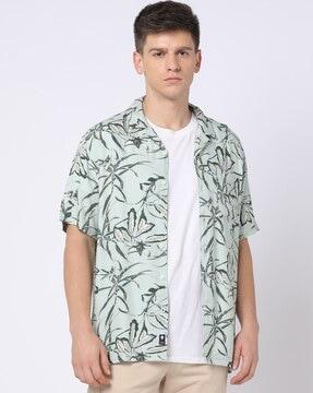 Tropical Print Slim Fit Shirt
