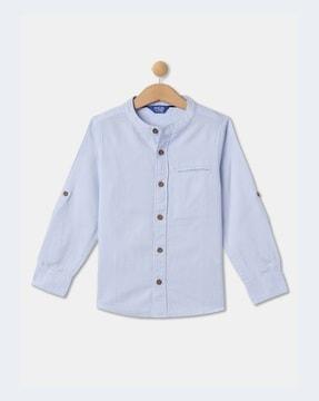 Micro Pattern Shirt with Insert Pocket