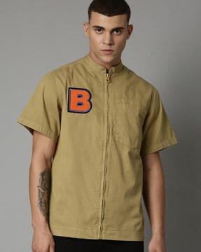 zip-front-shirt-with-patch-pocket