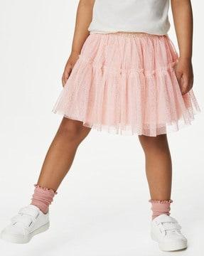 Tiered Skirt with Elasticated waist