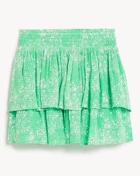 Printed Tiered Skirt