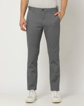 Flat-Front Tapered Fit Trousers