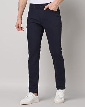 Mid-Rise Chinos with Insert Pockets