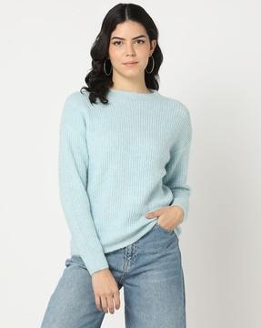 ribbed-crew-neck-pullover