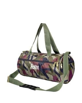 Camouflage Print Duffle Bag with Adjustable Strap