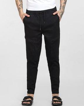 Mid-Rise Joggers with Drawstring Waist