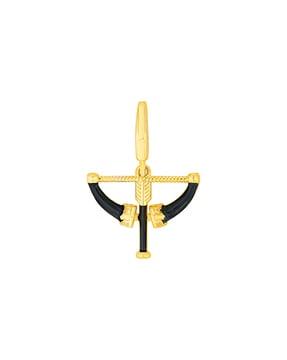 Gold-Plated Bow & Arrow Charm Pendant