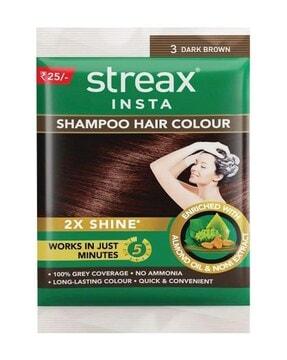 Women Insta Shampoo Hair Colour - 3 Dark Brown