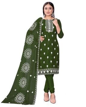 Embroidered 3-Piece Unstitched Dress Material