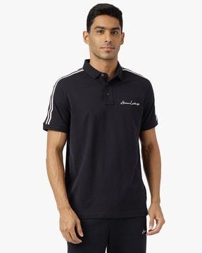 Regular Fit Polo T-Shirt with Signature Logo