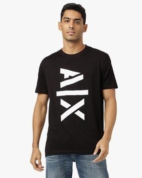 Regular Fit T-Shirt with Shiny Logo Print