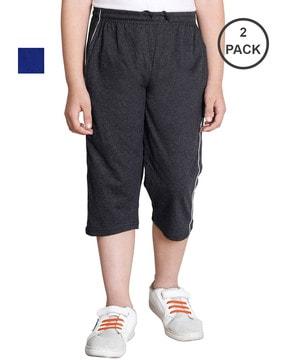 pack-of-2-heathered-3/4-shorts-with-drawstring-waist