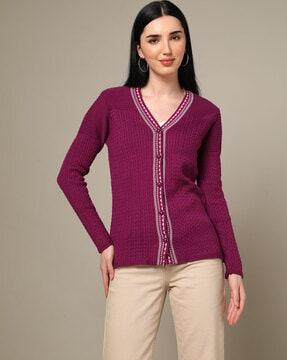 Knitted Button-Down Cardigan