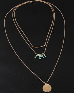 Gold-Plated Multi-Layered Necklace