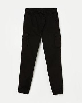 Fitted Track Pants with Drawstrings