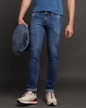 Mid-Wash Relaxed Fit Jeans