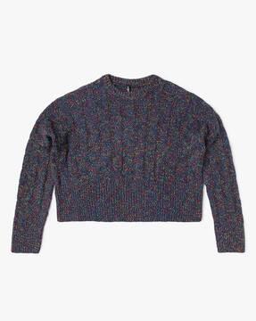 round-neck-cable-knit-pullover