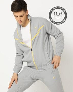 Zip-Front Track Jacket with Insert Pockets