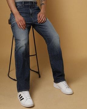 Kobe Carpenter Whiskered Faded Jeans