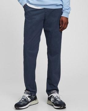 Straight Fit Flat-Front Chinos