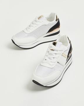 Panelled Lace-Up Casual Shoe