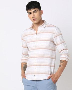 Striped Slim Fit Cotton Shirt