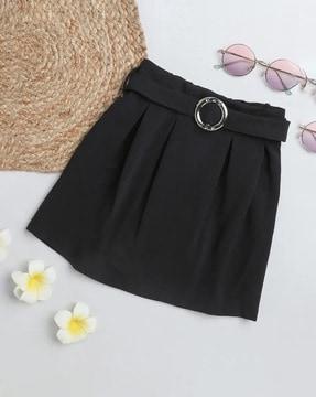 A-Line Skirt with Metal Accent