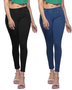 Pack of 2 Lightly Washed Skinny Fit Jeggings
