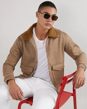 zip-front-bomber-jacket-with-flap-pockets