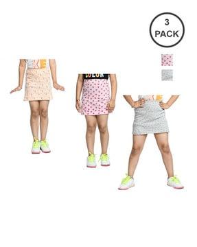 Pack of 3 Printed Straight Skirts
