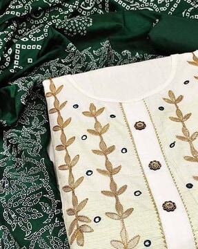 Embellished & Embroidered Unstitched Dress Material