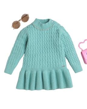 Cabel-Knit Round-Neck Pullover