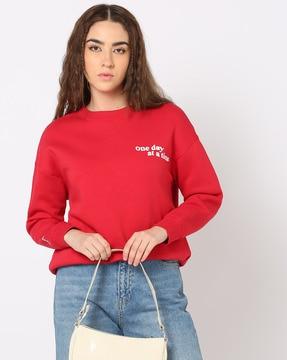 Relaxed Fit Crew-Neck Sweatshirt